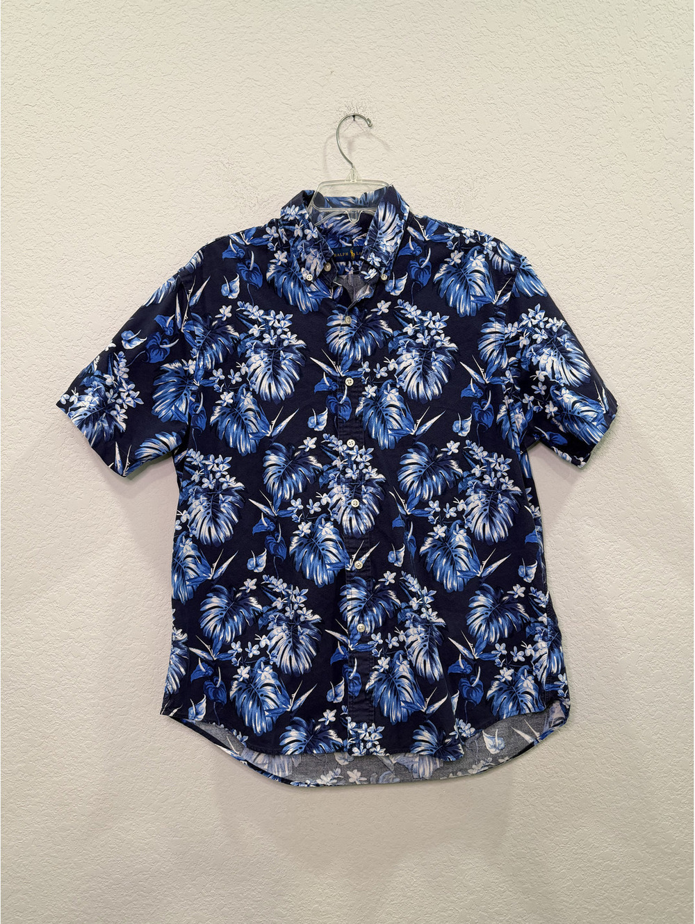 Ralph Lauren Men's Floral Hawaiian Style Button Down Shirt - L